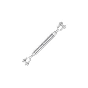 Indusco TB034IM27 Hot Dipped Drop Forged Galvanized Steel Jaw and Jaw Turnbuckle, 5200 lbs Working Load Limit, 3/4" Threaded Diameter x 9" Take Up, 20" Length