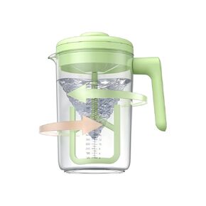 Electric Baby Formula Mixing Pitcher, Bi-directional Alternating Stirring | No Air Bubble | No Clumps | No Drip Spout | Spill-free Lid | Infant Formula Pitcher Mixer 36Oz, BPA Free -Green