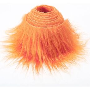 Shaggy Plush Faux Fur Fabric Precut Strips Fluffy Fuzzy Craft Fur for Gnomes Beard Hair Cosplay Costume Dwarf Decoration (Dark Brown, 4x60 inch)