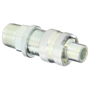 Dixon Valve N4M6-LS Steel Bowes Interchange Pneumatic Fitting, Safety-Lock Nipple, 1/2" Coupling x 3/4" - 14 NPTF Male Thread