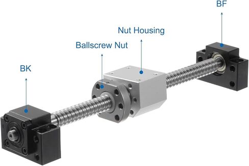 uxcell Linear Motion Ball Screw SFU1605 (Dia 16mm, Pitch 5mm, Length 400mm) Anti Backlash Ball Screw Kit with Metal Ball Screw Nut for CNC Machine Parts in Saudi Arabia