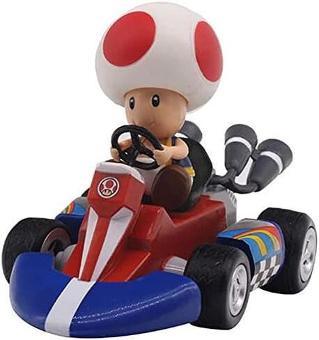 10 قطع من سيارات Supe Mari Bros Kart القابلة للسحب للخلف للدراجات النارية Lugi Yosi Toad Princes Peach Donkey Kong مقاس 2.5 بوصة هدية للأطفال (10 قطع) in Kuwait