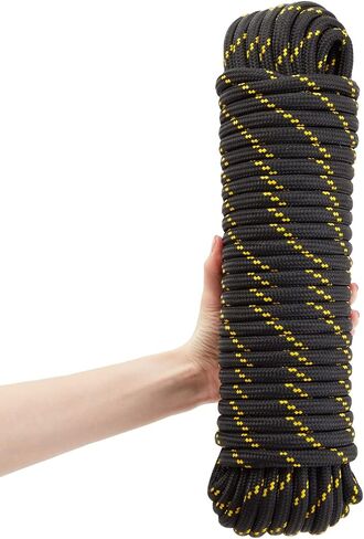 1/2 Inch x 100 Ft Diamond Braided Rope for Knot Tying Practice, Camping, Boats, Trailer Tie Down (Polyester) in Saudi Arabia