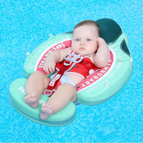 Mambobaby Baby يطفو مع مظلة، حمام سباحة غير قابل للنفخ يطفو بعامل حماية من أشعة الشمس 50+ حماية من مظلة الشمس بدون قلب على شكل ذيل حمام سباحة مطور للأطفال من 3 إلى 24 شهرًا ألعاب مائية ألعاب حمام السباحة الصيفية للأولاد والبنات in Kuwait