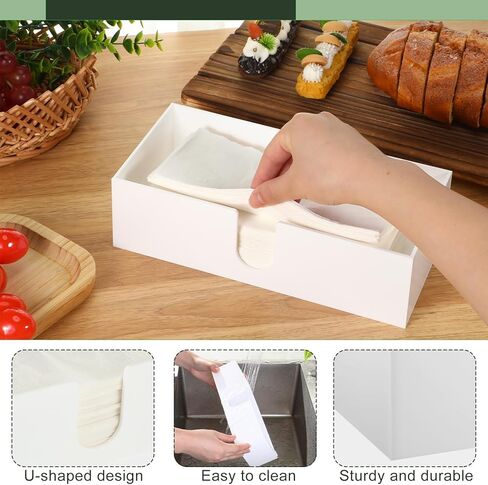 2 Pcs Paper Napkins Holder Fold Paper Towel Dispenser Height 2.75 Inch Multifold Paper Towel Dispenser Acrylic Paper Towel Dispenser for Guest Z Fold C Fold Disposable Hand Towel(Clear) in Kuwait