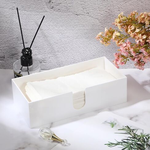 2 Pcs Paper Napkins Holder Fold Paper Towel Dispenser Height 2.75 Inch Multifold Paper Towel Dispenser Acrylic Paper Towel Dispenser for Guest Z Fold C Fold Disposable Hand Towel(Clear) in Kuwait