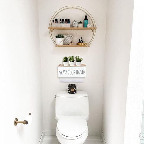 Paper Towel Dispenser, Farmhouse Paper Towel Holder with Lid for Bathroom Kichen Home Commercial, Wall Mount or Countertop for Multifold, C Fold, Z fold, Trifold Hand Towels (White) in Saudi Arabia
