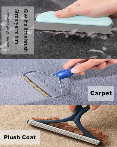 مزيل شعر الحيوانات الأليفة 3 عبوات، مزيل شعر الحيوانات الأليفة الاحترافي، قابل لإعادة الاستخدام، مزيل شعر الكلاب والقطط الأليفة المحمول للأريكة، أداة إزالة الوبر التجارية لحماية الأثاث وسجاد القدم in Kuwait