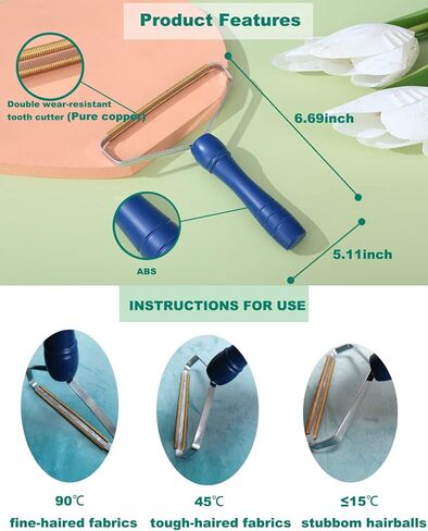 مزيل شعر الحيوانات الأليفة 3 عبوات، مزيل شعر الحيوانات الأليفة الاحترافي، قابل لإعادة الاستخدام، مزيل شعر الكلاب والقطط الأليفة المحمول للأريكة، أداة إزالة الوبر التجارية لحماية الأثاث وسجاد القدم in Kuwait