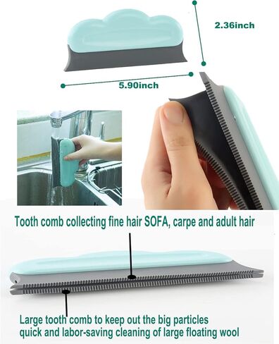 مزيل شعر الحيوانات الأليفة 3 عبوات، مزيل شعر الحيوانات الأليفة الاحترافي، قابل لإعادة الاستخدام، مزيل شعر الكلاب والقطط الأليفة المحمول للأريكة، أداة إزالة الوبر التجارية لحماية الأثاث وسجاد القدم in Kuwait