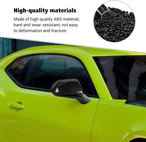 Voodonala for Chevy Camaro Side Mirror Cover Compatible with Chevrolet Camaro 2016-2023(Carbon Fiber Black,2Pcs,ABS) in Saudi Arabia