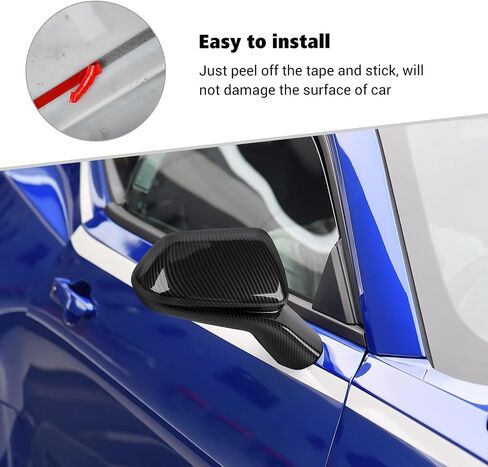 Voodonala for Chevy Camaro Side Mirror Cover Compatible with Chevrolet Camaro 2016-2023(Carbon Fiber Black,2Pcs,ABS) in Saudi Arabia