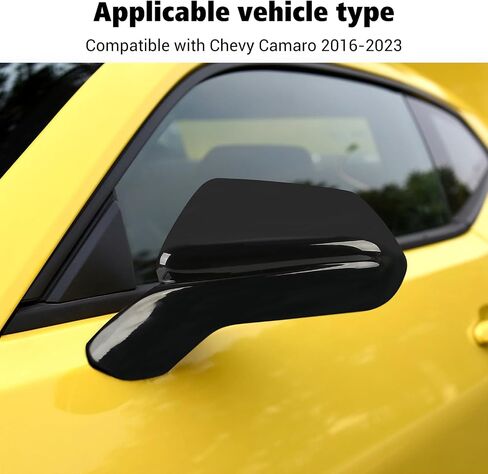 Voodonala for Chevy Camaro Side Mirror Cover Compatible with Chevrolet Camaro 2016-2023(Carbon Fiber Black,2Pcs,ABS) in Saudi Arabia