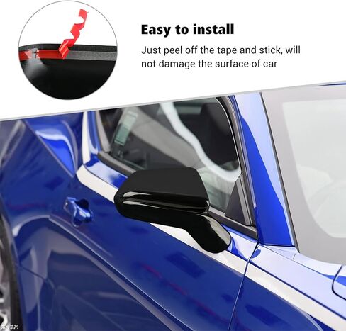 Voodonala for Chevy Camaro Side Mirror Cover Compatible with Chevrolet Camaro 2016-2023(Carbon Fiber Black,2Pcs,ABS) in Saudi Arabia