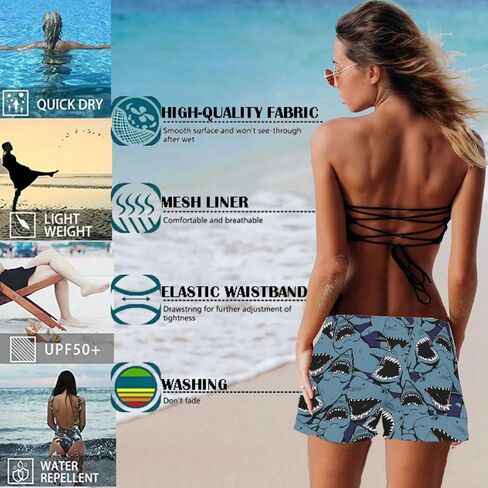 visesunny Women's Board Shorts Floral Beach Swim Shorts Swim Trunks in Saudi Arabia