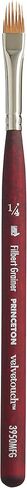 Princeton Velvetouch Artiste, Mixed-Media Brush for Acrylic, Watercolor & Oil, Series 3950 Mini Filbert Grainer Luxury Synthetic, Size 1/4 in Saudi Arabia