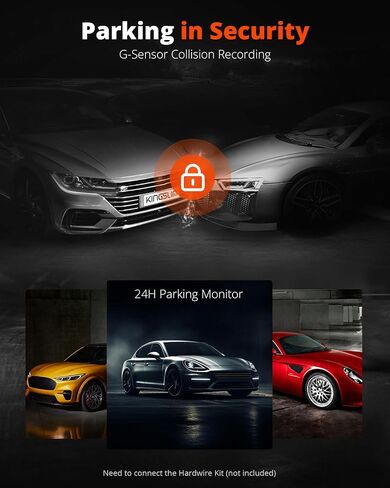 Kingslim D6 4K Dash Cam Front and Inside, New Version Cabin Dual Dash Uber Car Camera with WiFi & GPS, 3 Channel Dashcam Upgradeable, Type C Charging, 256GB Supported, Night Vision, Parking Monitor in Saudi Arabia