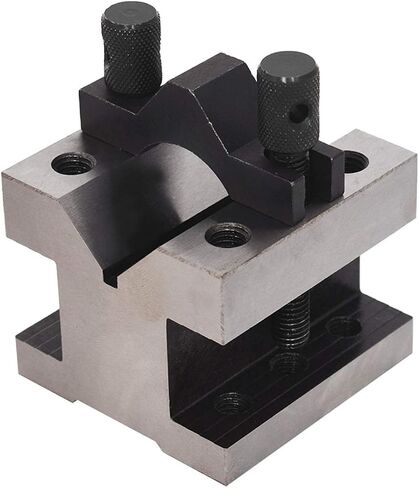 Findmall V Block مع مجموعة المشبك الفولاذ الصلب 90 درجة زاوية الدقة V Block Set 1-5 / 8 x 1-1 / 4 x 1-1 / 4 أداة ميكانيكية متعددة الاستخدام مع علبة خشبية in Kuwait