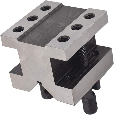Findmall V Block مع مجموعة المشبك الفولاذ الصلب 90 درجة زاوية الدقة V Block Set 1-5 / 8 x 1-1 / 4 x 1-1 / 4 أداة ميكانيكية متعددة الاستخدام مع علبة خشبية in Kuwait