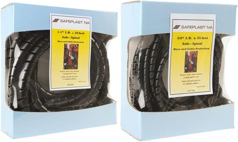 واقي خرطوم حلزوني مقطوع مسبقًا، 1.25 بوصة OD، طول 20 بوصة، بلاستيك Hdpe، أسود in Kuwait