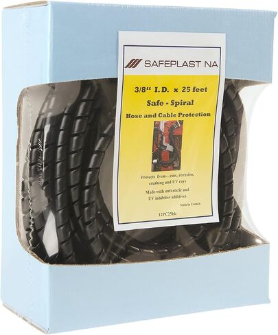 واقي خرطوم حلزوني مقطوع مسبقًا، 1.25 بوصة OD، طول 20 بوصة، بلاستيك Hdpe، أسود in Kuwait