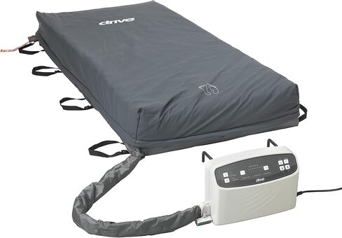 Drive Medical 14029 Med-Aire Low Air Loss Mattress Replacement System with Alternating Pressure, Blue, 84 Inch x 36 Inch in Kuwait