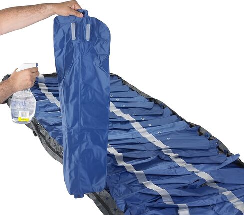 Drive Medical 14029 Med-Aire Low Air Loss Mattress Replacement System with Alternating Pressure, Blue, 84 Inch x 36 Inch in Kuwait