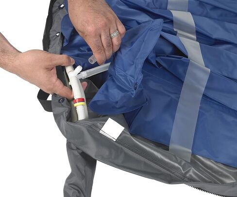 Drive Medical 14029 Med-Aire Low Air Loss Mattress Replacement System with Alternating Pressure, Blue, 84 Inch x 36 Inch in Kuwait