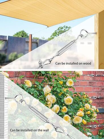 TooTaci 3/16 Wire Rope 100ft & M6 Turnbuckle Hook and Eye,304 Stainless Steel Cable 1/8 Thru 3/16 PVC Coated Wire Cable,Heavy Duty Turnbuckle Tensioner Kit for Lights Hanging,Cable Railing,Clothesline in Kuwait