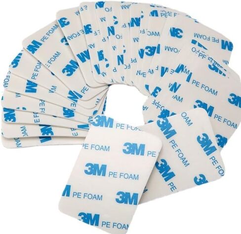 - ملصقات لاصقة مزدوجة الجوانب 3M 1600T للاستخدام الداخلي والخارجي، مقاومة للماء، للتركيب، رغوة البولي إيثيلين، تثبيت الأشياء، اللوحات، التطبيقات الدائمة - 0,98 بوصة × 1,96 بوصة (40 قطعة) in Kuwait