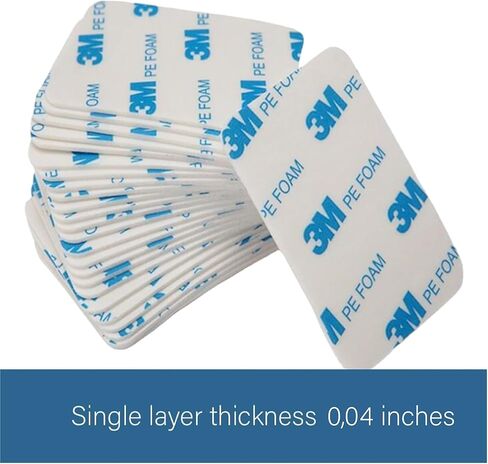 - ملصقات لاصقة مزدوجة الجوانب 3M 1600T للاستخدام الداخلي والخارجي، مقاومة للماء، للتركيب، رغوة البولي إيثيلين، تثبيت الأشياء، اللوحات، التطبيقات الدائمة - 0,98 بوصة × 1,96 بوصة (40 قطعة) in Kuwait