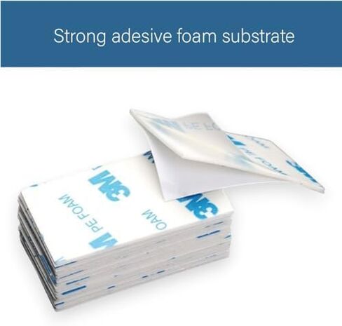 - ملصقات لاصقة مزدوجة الجوانب 3M 1600T للاستخدام الداخلي والخارجي، مقاومة للماء، للتركيب، رغوة البولي إيثيلين، تثبيت الأشياء، اللوحات، التطبيقات الدائمة - 0,98 بوصة × 1,96 بوصة (40 قطعة) in Kuwait