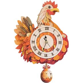 3D Wooden Puzzles for Adults - Blue Dragon Clock, Wooden Dragon Puzzle, 3D Mechanical Wood Model Kit, Good Gifts Idea for Family and Friends, DIY Model Kits for Home Decor in Kuwait