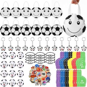 Maxdot 122 PCS Soccer Party Favors مجموعة خدمة 12 كرة قدم غير منسوجة حقائب Goodi in Kuwait