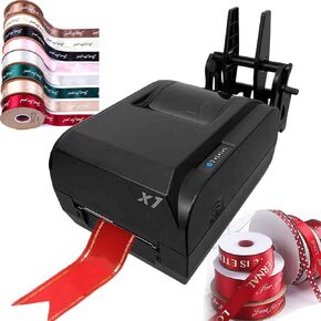 Digital Ribbon Printer, Satin Ribbon Printing Machine, Label Printer, Foil Stamping Printing Machine, Supports 50+ Languages for Floral Bouquet Gifts Crafts Bows Party Wedding,singlerow in Saudi Arabia