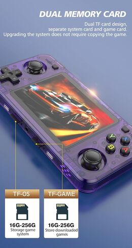 R36H Portable Handheld Video Game Console with 20,000 Plus Games Retro Video Games with Simulators for NES, GBA, MD, SFC, MAME, PSP, PS1, GB, NDS, N64 and CPS (Transparent Green) in Kuwait