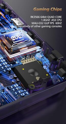 R36H Portable Handheld Video Game Console with 20,000 Plus Games Retro Video Games with Simulators for NES, GBA, MD, SFC, MAME, PSP, PS1, GB, NDS, N64 and CPS (Transparent Green) in Kuwait