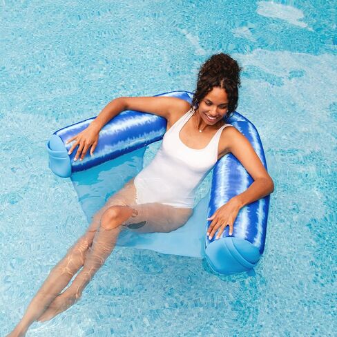 Big Joe Noodle Sling, No Inflation Needed, Pool Float with Armrests, Quick Draining Fabric, Cup Holder in Saudi Arabia