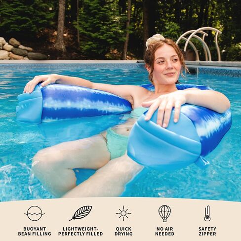 Big Joe Noodle Sling, No Inflation Needed, Pool Float with Armrests, Quick Draining Fabric, Cup Holder in Saudi Arabia
