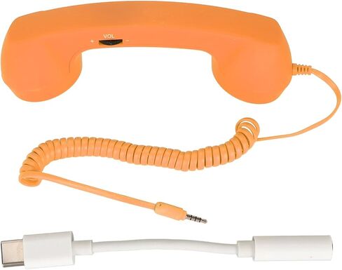 Cordless Retro Telephone Handset, Radiation Proof USB Handset for Cell Phones, Black (#3) in Saudi Arabia