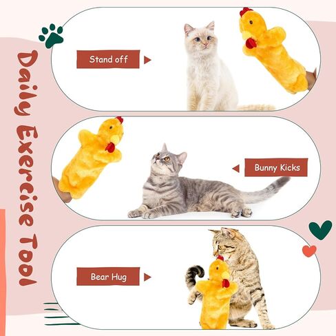 Sosation 2 PCS Cat Wrestling Toy Glove Puppet 15.75 قفازًا كبيرًا للدمى المتصارع من أجل المتعة ، واللعب ، ودمية قفرة قاسية ناعمة للتمرينات الداخلية والتحفيز العقلي هدية لعبة هدية. in Saudi Arabia