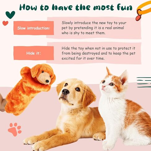 Sosation 2 PCS Cat Wrestling Toy Glove Puppet 15.75 قفازًا كبيرًا للدمى المتصارع من أجل المتعة ، واللعب ، ودمية قفرة قاسية ناعمة للتمرينات الداخلية والتحفيز العقلي هدية لعبة هدية. in Saudi Arabia
