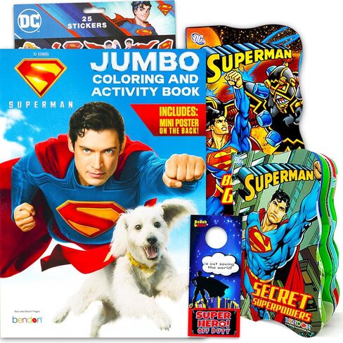 DC Comics Superman Coloring and Activity Book Set for Kids Ages 4-8 - Bundle with Superman Coloring Pages and 2 Board Books Plus Superman Stickers, More | Superhero Activity Book Set for Boys in Saudi Arabia