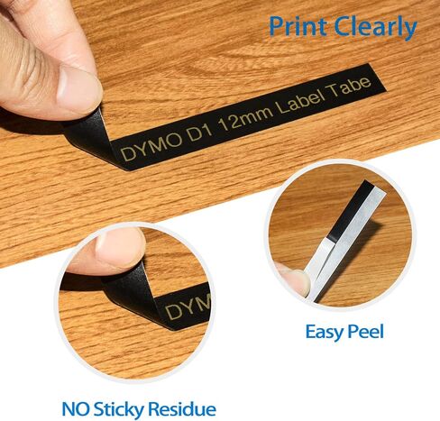 BOYEEZON 3Pack Compatible for DYMO D1 12mm Label Tape 45022 45023 Black on Silver Gold 45024 Gold on Black Multicolor Tape Use for DYMO LabelManager 100 120P 150 160 200 210D, 1/2"(12mm) x 23'(Feet) in Saudi Arabia