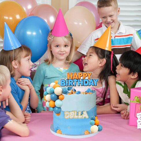 Balls Cake Toppers Blue Orange Birthday Cake Decorations for Baby Shower Birthday Cake Decorating (blue dog) in Saudi Arabia