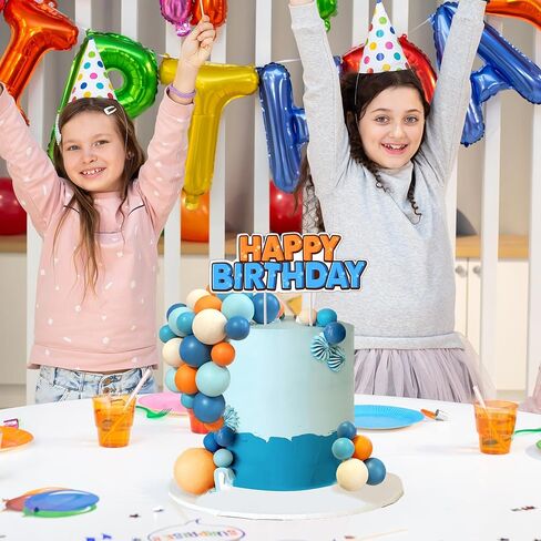 Balls Cake Toppers Blue Orange Birthday Cake Decorations for Baby Shower Birthday Cake Decorating (blue dog) in Saudi Arabia