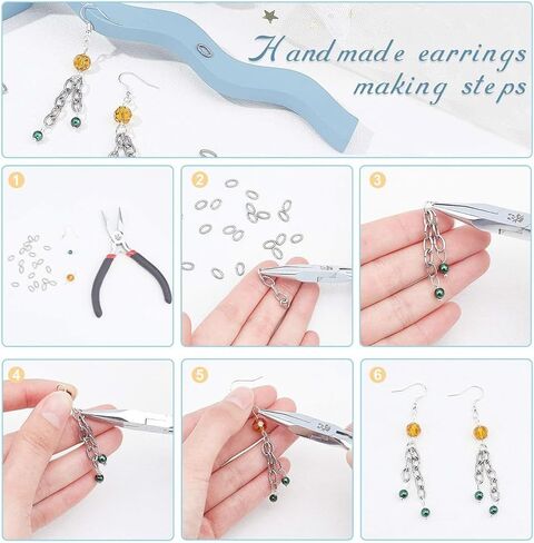 arricraft 500Pcs 8x5mm Real 18K Gold Plated Open Oval Jump Rings, Stainless Steel Connector Rings Jewelry DIY Findings for Bracelet Necklace Making in Saudi Arabia