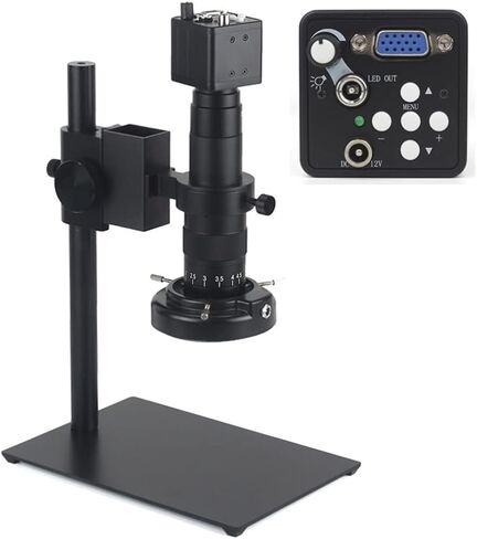 Microscope Kit 13MP VGA Industrial Digital Video Microscope Camera 180X Zoom C-Mount Lens Microscope Lens Adapters in Saudi Arabia