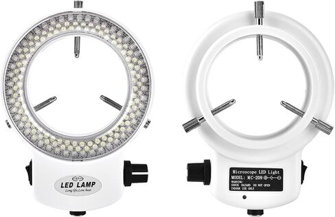 AUNMAS Light Microscope LED Light, Adjustable 144 LED Camera Lamp for Lab Stereo Microscopes Camera Mini Lathe (White) in Saudi Arabia