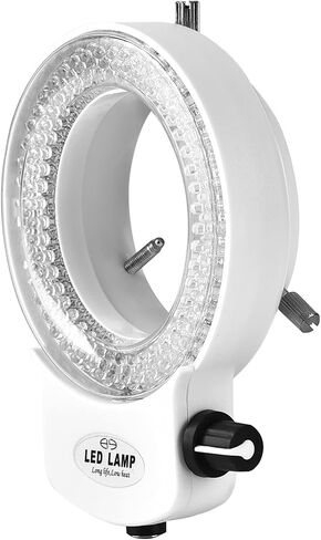 AUNMAS Light Microscope LED Light, Adjustable 144 LED Camera Lamp for Lab Stereo Microscopes Camera Mini Lathe (White) in Saudi Arabia